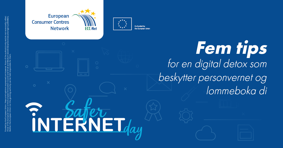 Nettplakat for ECC-nettverkets Safer Internet Day. Grafikk.